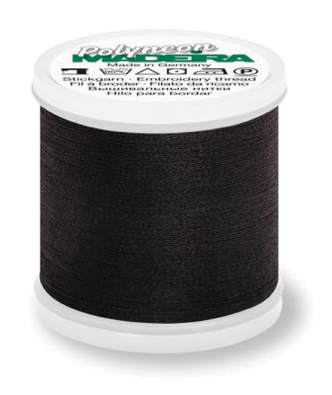 Polyneon Machine Embroidery Thread -- 440 yards spool -- Emerald Black Color -- Ref. #1800 by Madeira®